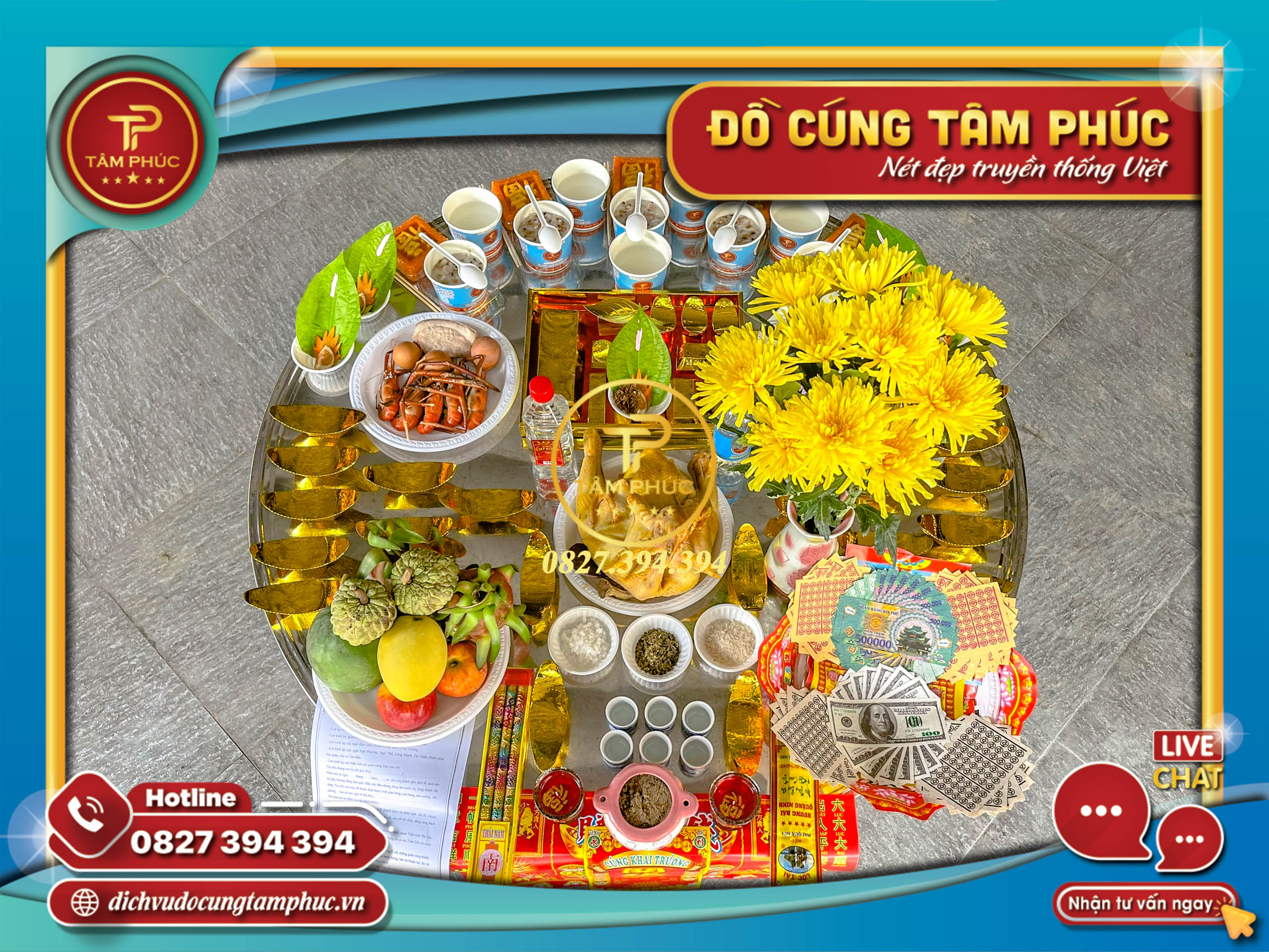 Mâm cúng Khai Trương trọn gói tại Cần Thơ.